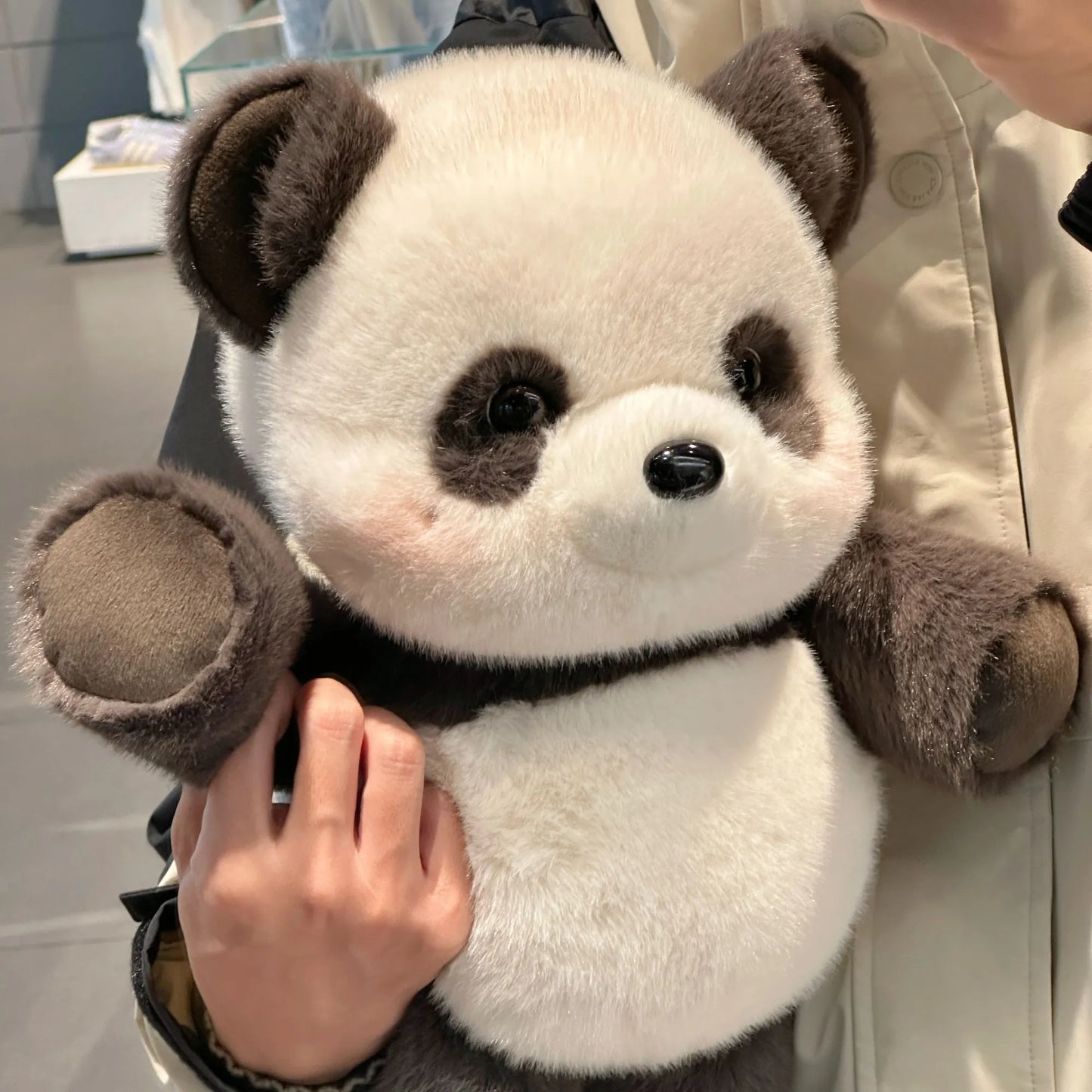 Fofo Panda de Pelúcia em Movimento