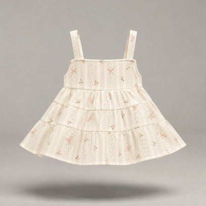 Vestido de Pelúcia com Delicada Renda Floral (Somente o Vestido)