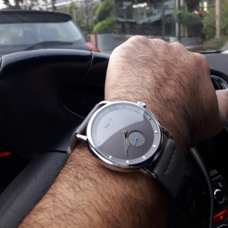 Relógio Casual Masculino Onola - Relógio de Pulso de Quartzo Simples, à Prova d'Água, com Pulseira de Couro - Luxo para Homens